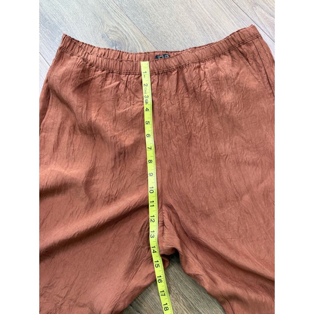 NWT J. Crew Stratus Pant In Textured Satin Toasted Paprika Brown Sz Medium Tall - Picture 12 of 13